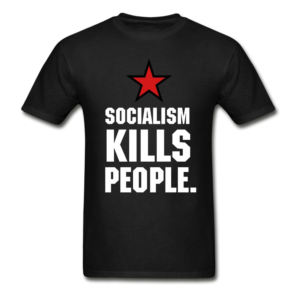 Gildan Ultra Cotton Adult Socialism Kills People T-Shirt - black