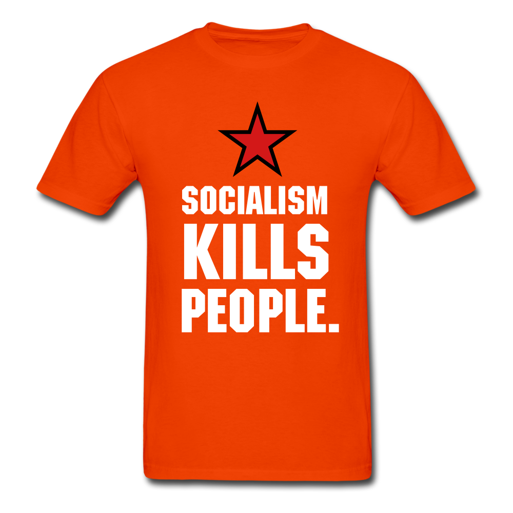 Gildan Ultra Cotton Adult Socialism Kills People T-Shirt - orange