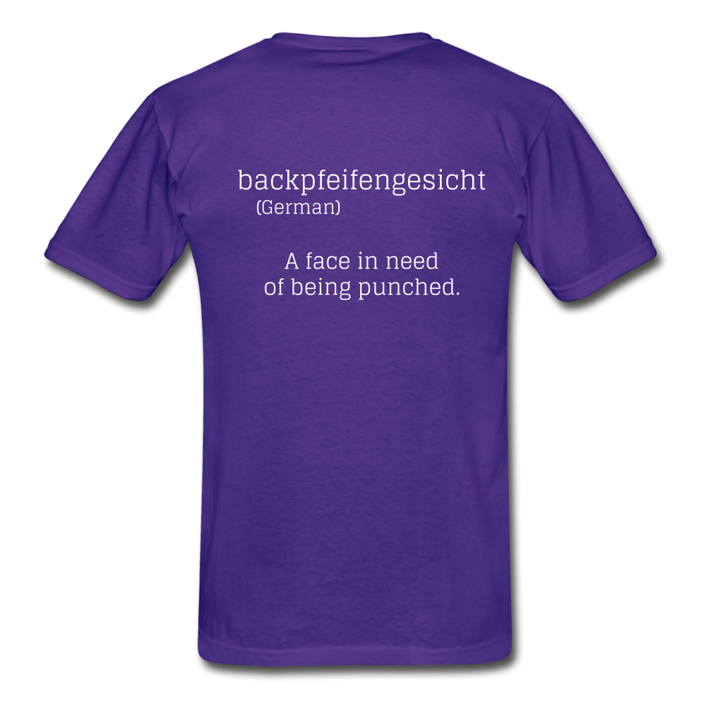 Hanes Adult Tagless Backpfeifengesicht T-Shirt - purple