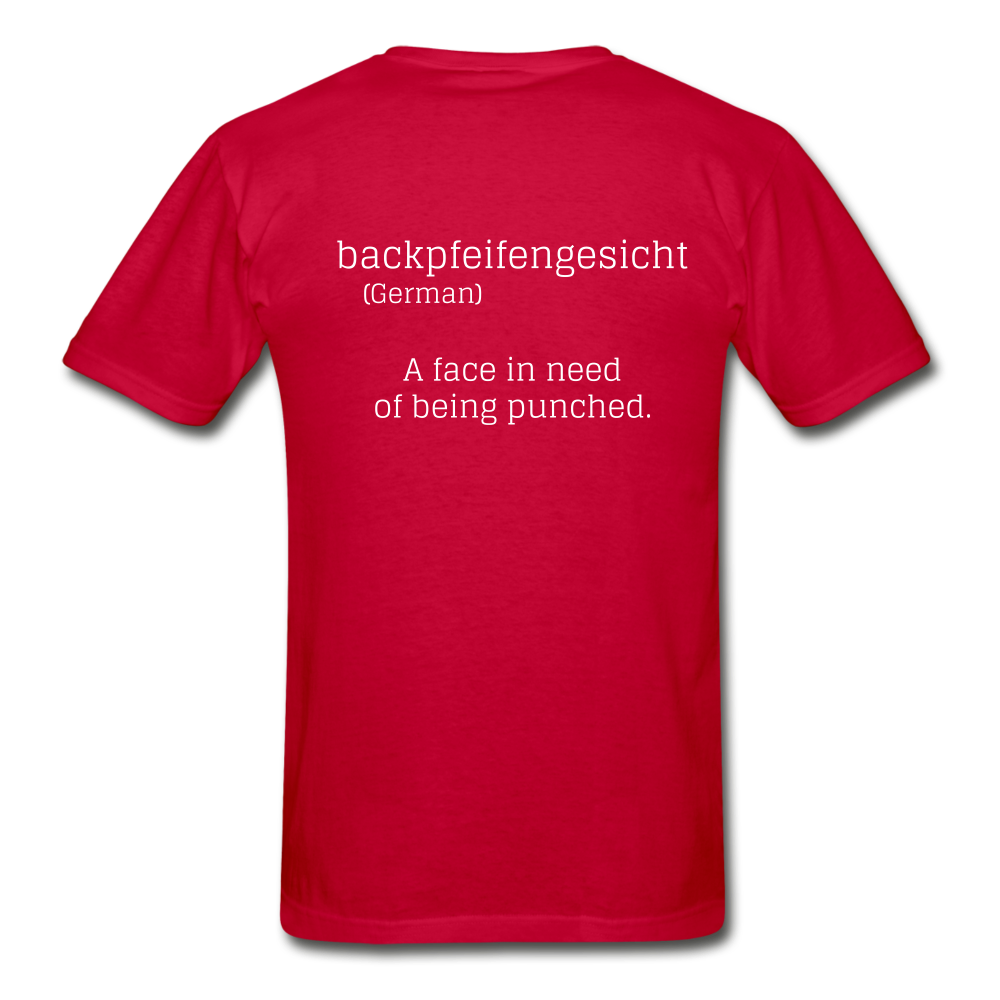 Hanes Adult Tagless Backpfeifengesicht T-Shirt - red