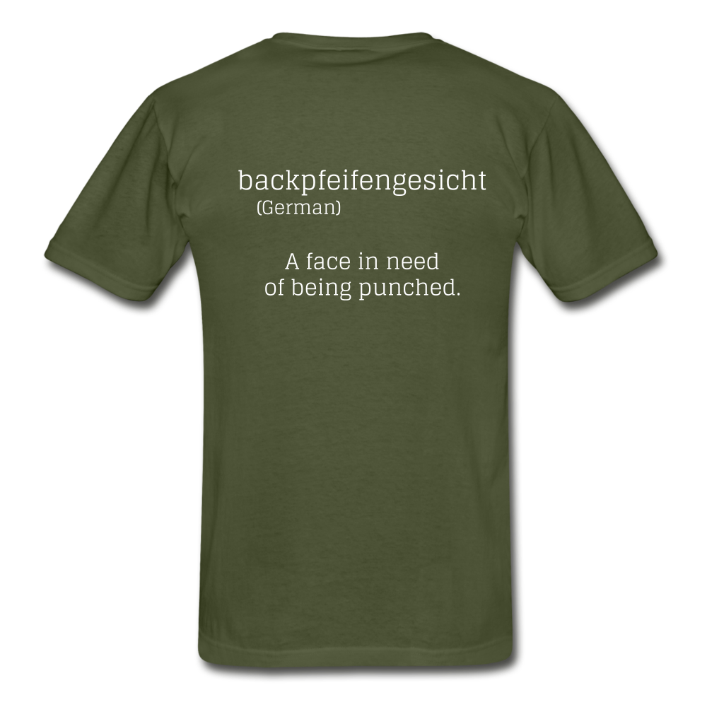 Hanes Adult Tagless Backpfeifengesicht T-Shirt - military green