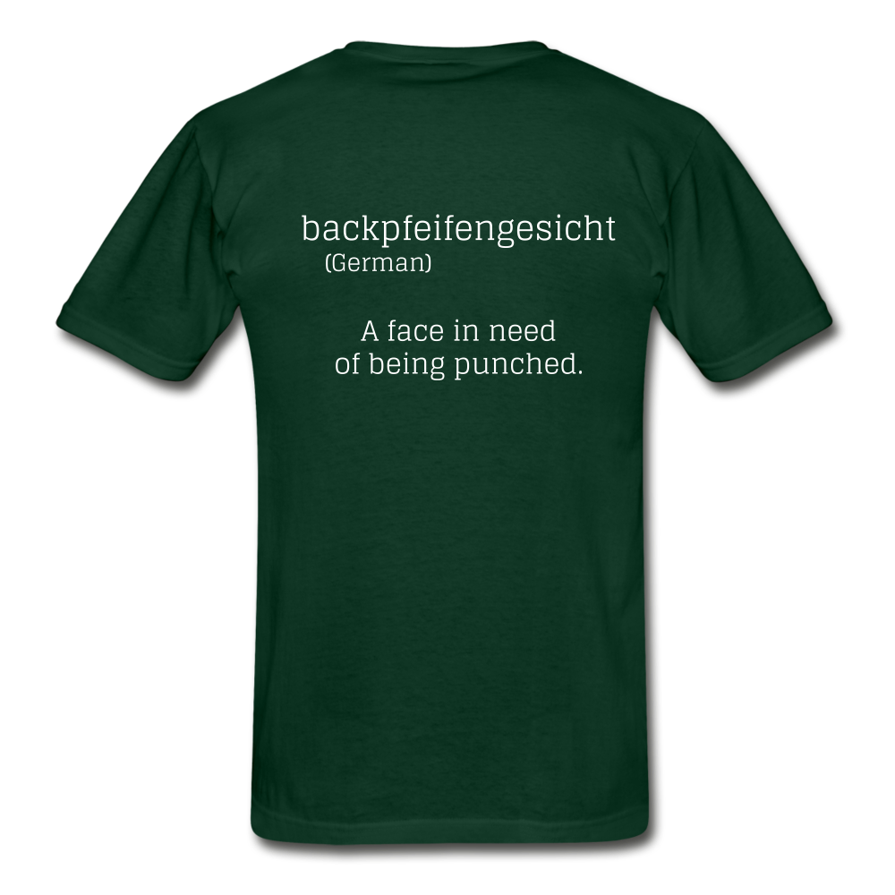 Hanes Adult Tagless Backpfeifengesicht T-Shirt - forest green