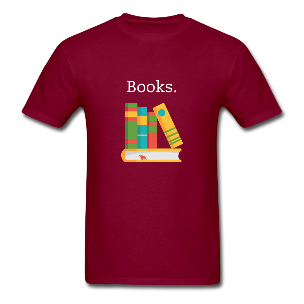 Unisex Classic Books T-Shirt - burgundy