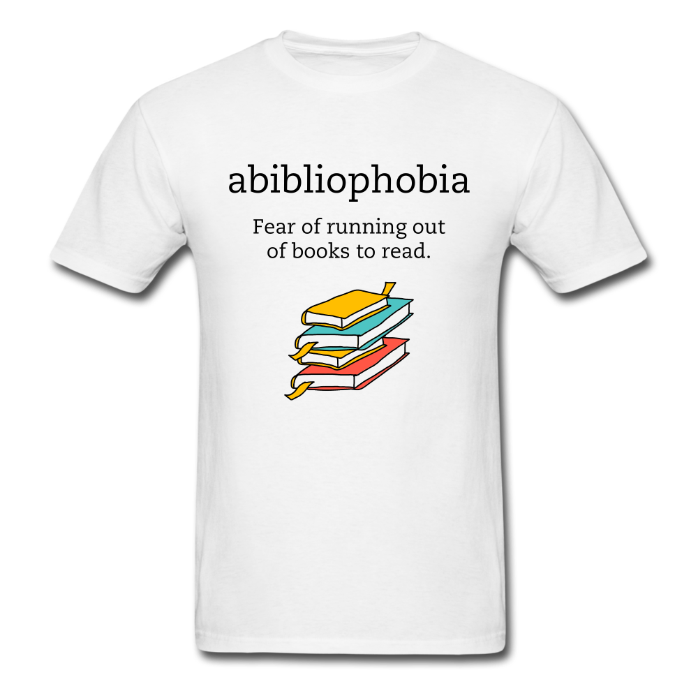 Unisex Classic Abibliophobia T-Shirt - white
