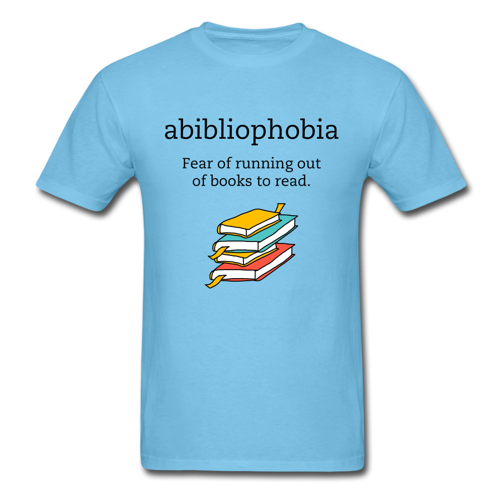 Unisex Classic Abibliophobia T-Shirt - aquatic blue