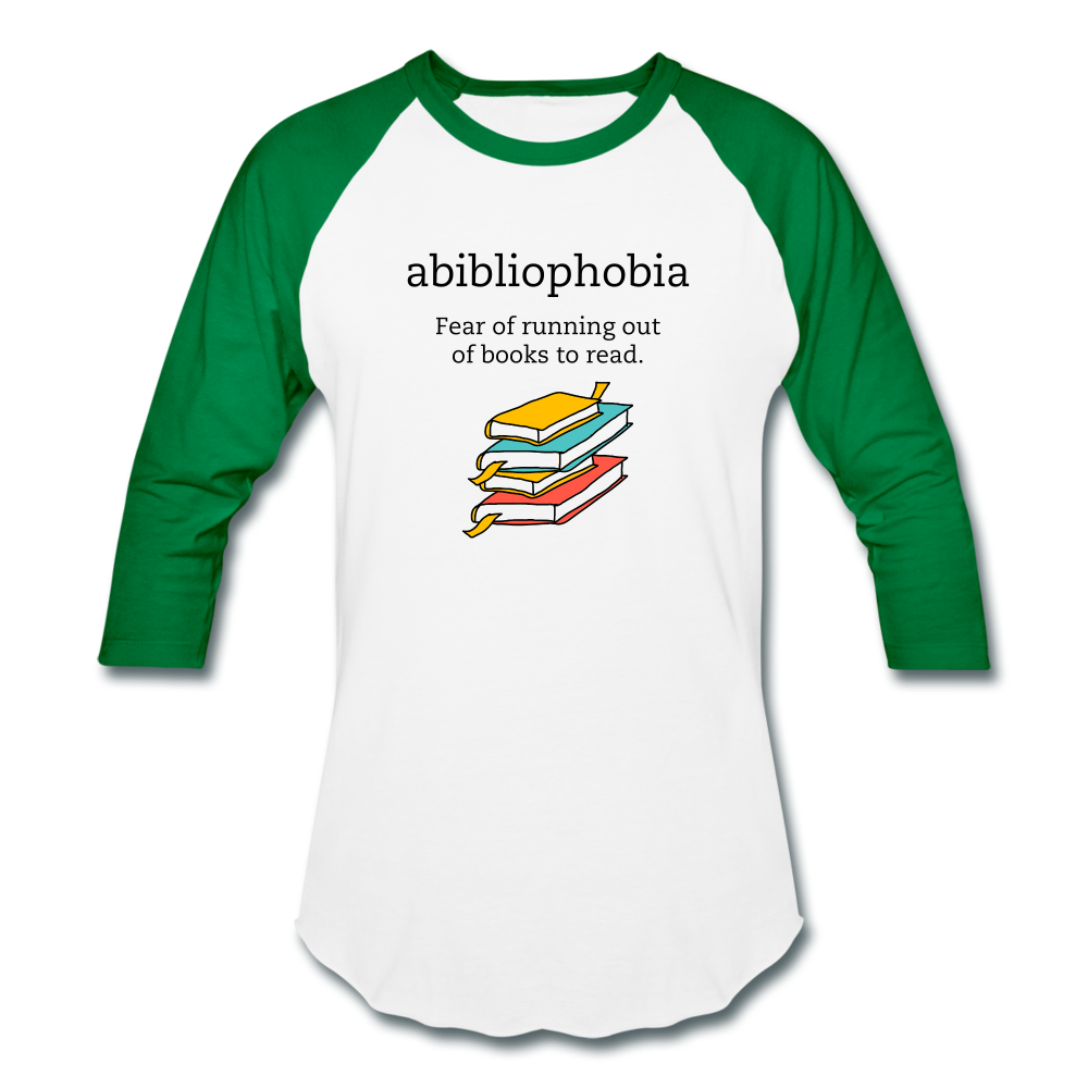 Abibliophobia T-Shirt - white/kelly green