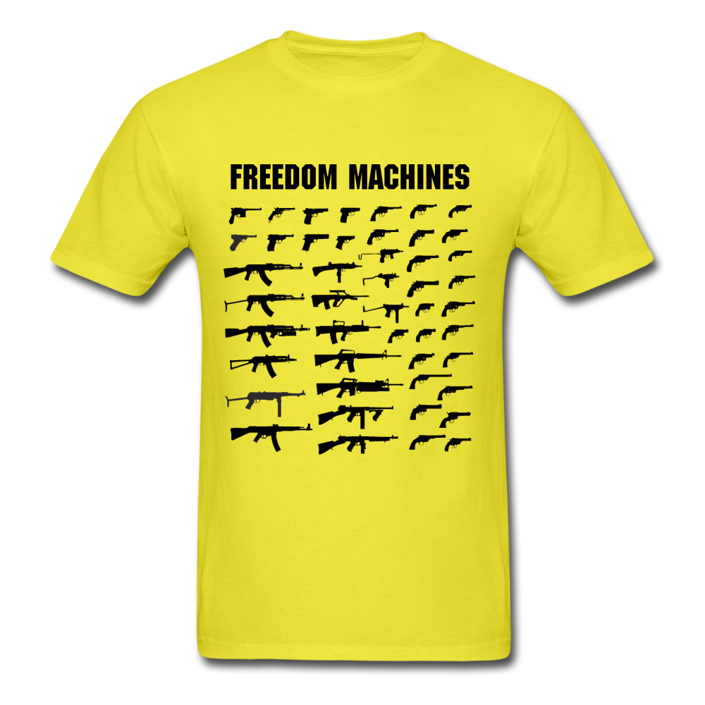 Unisex Classic Freedom Machines T-Shirt - yellow