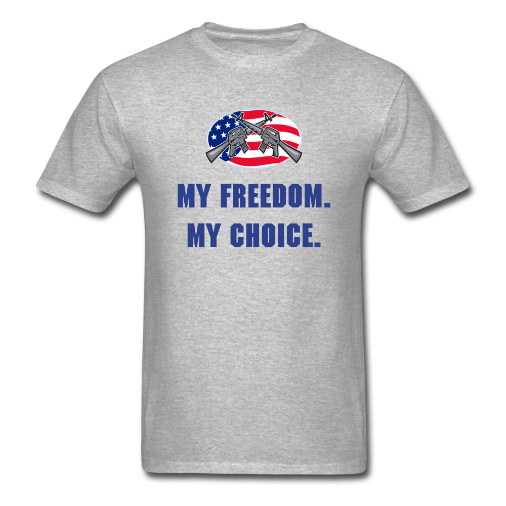 Gildan Ultra Cotton Adult My Freedom My Choice T-Shirt - heather gray
