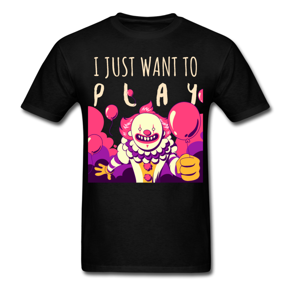 Unisex Classic Creepy Clown Halloween T-Shirt - black