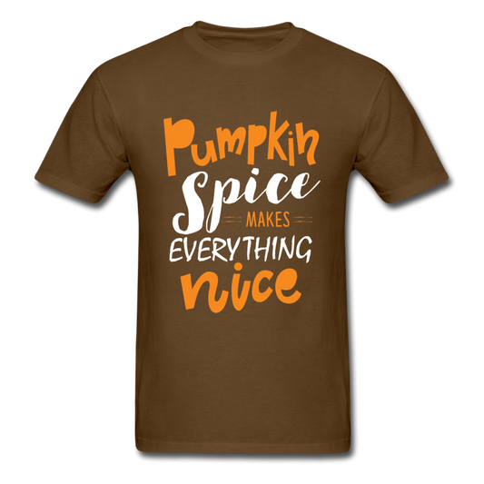 Unisex Classic Pumpkin Spice Nice T-Shirt - brown