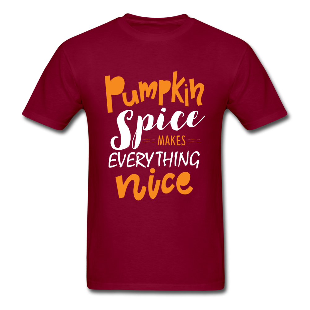 Unisex Classic Pumpkin Spice Nice T-Shirt - burgundy