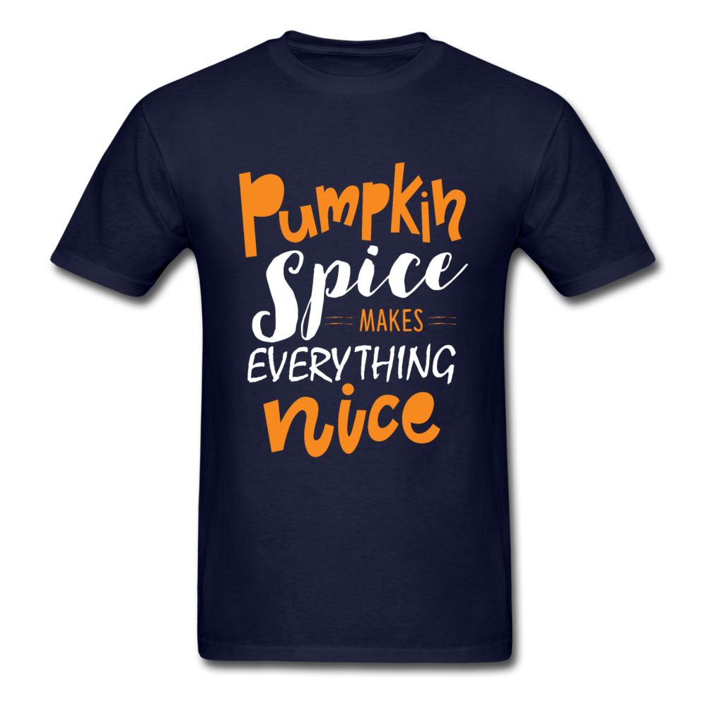 Unisex Classic Pumpkin Spice Nice T-Shirt - navy