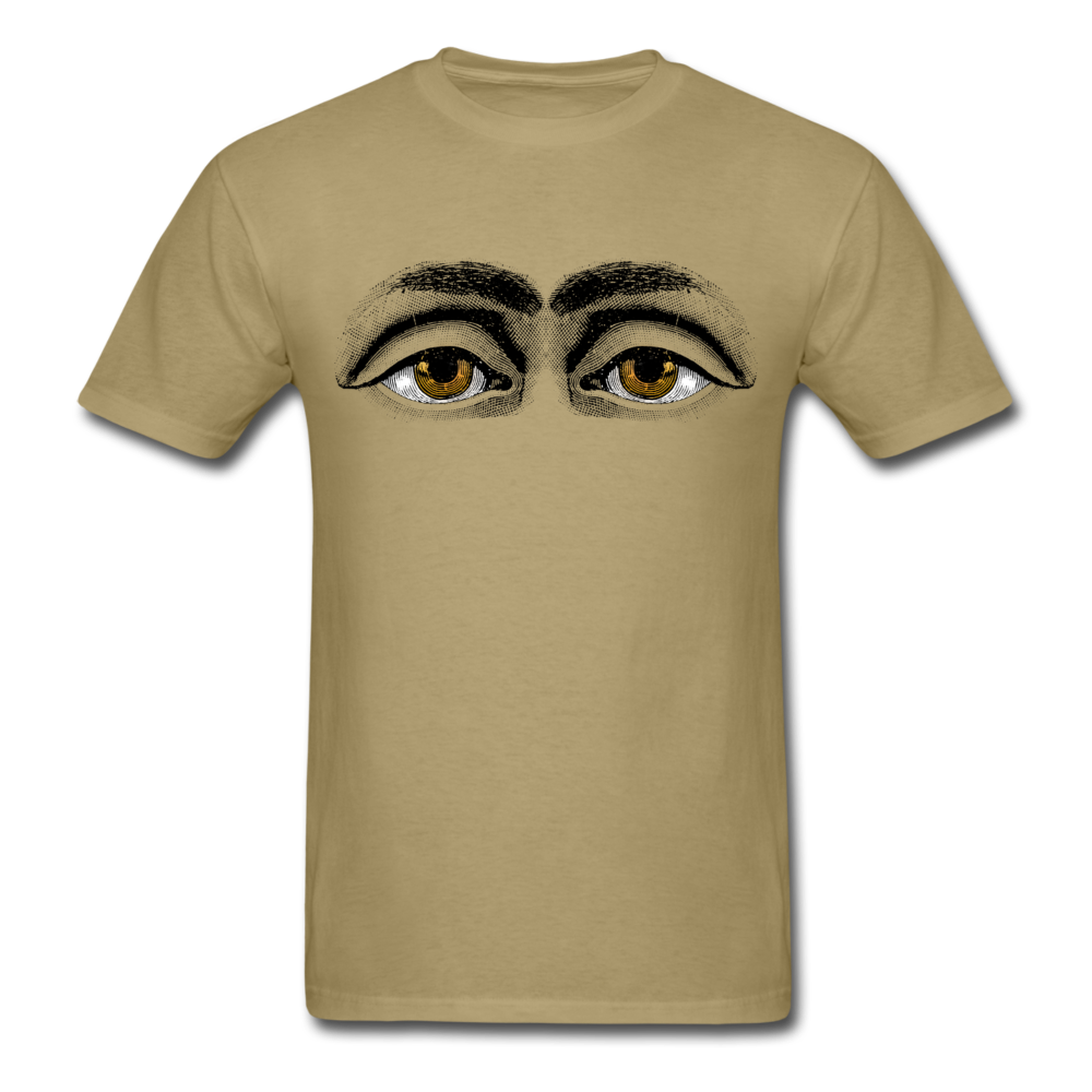 Unisex Classic Creepy Eyes T-Shirt - khaki
