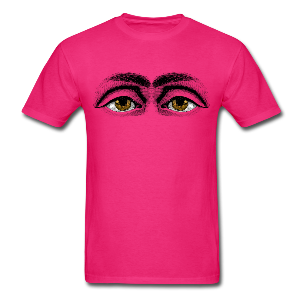 Unisex Classic Creepy Eyes T-Shirt - fuchsia