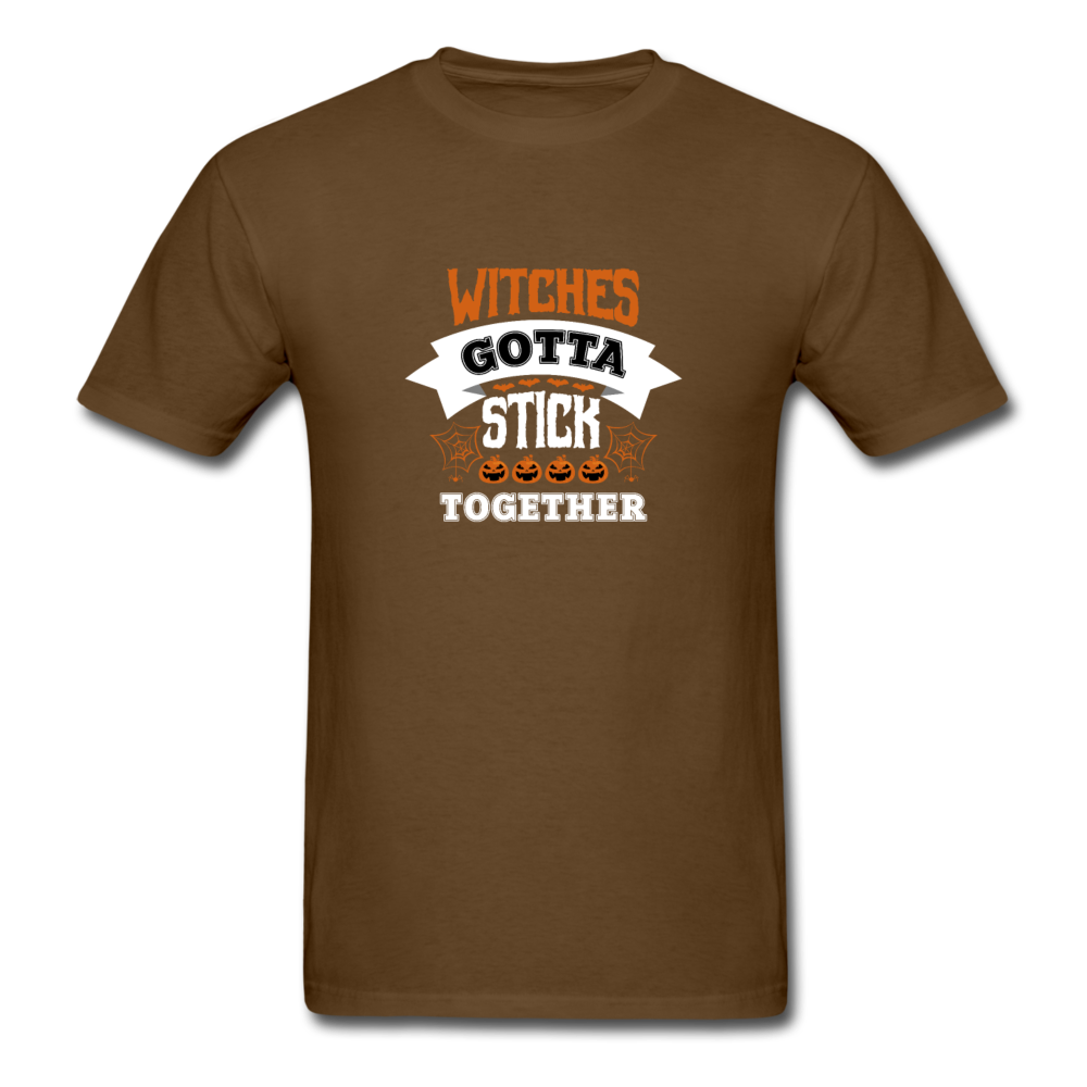 Unisex Classic Witches Gotta Stick Together T-Shirt - brown