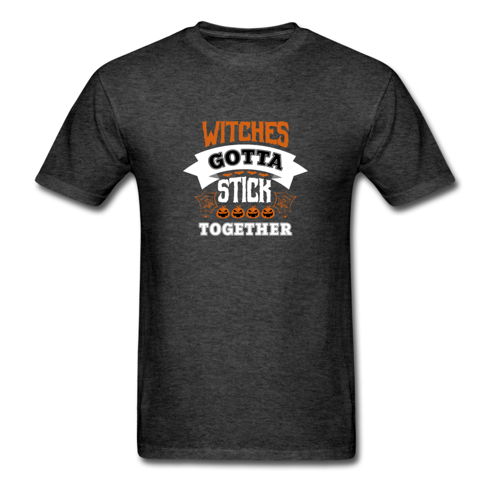 Unisex Classic Witches Gotta Stick Together T-Shirt - heather black