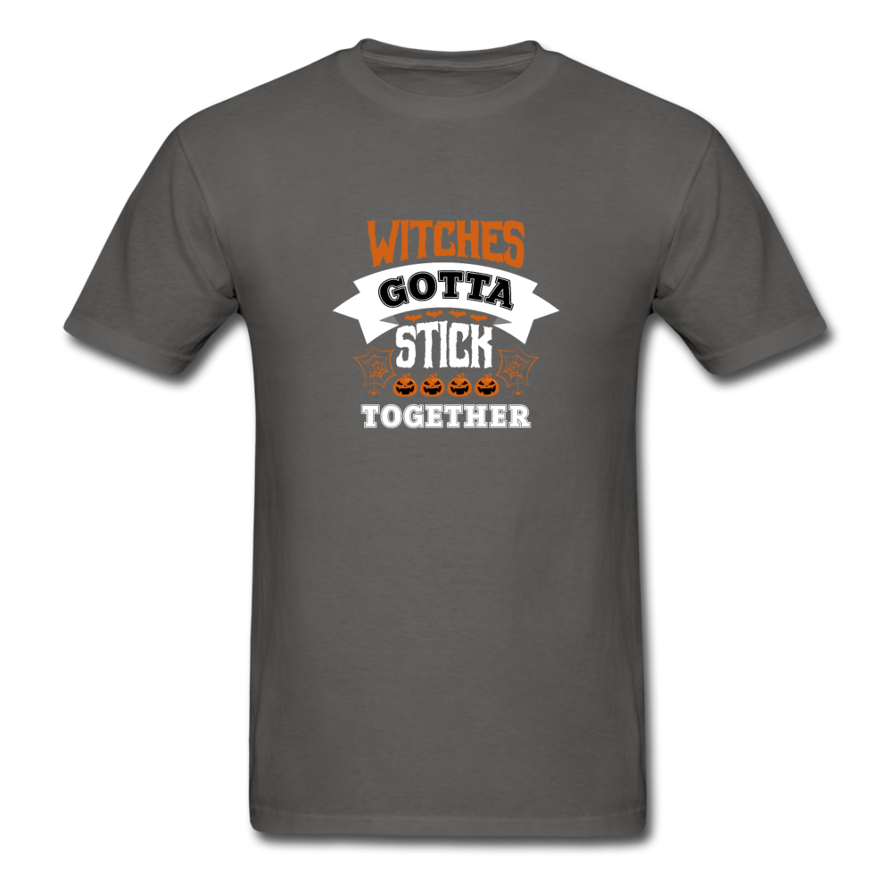 Unisex Classic Witches Gotta Stick Together T-Shirt - charcoal