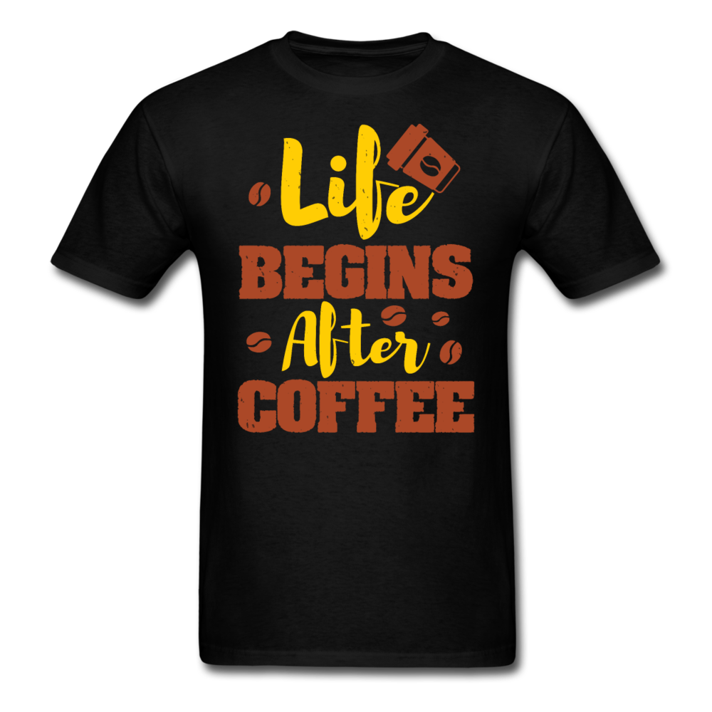 Unisex Classic Life Begins After Coffee T-Shirt - black