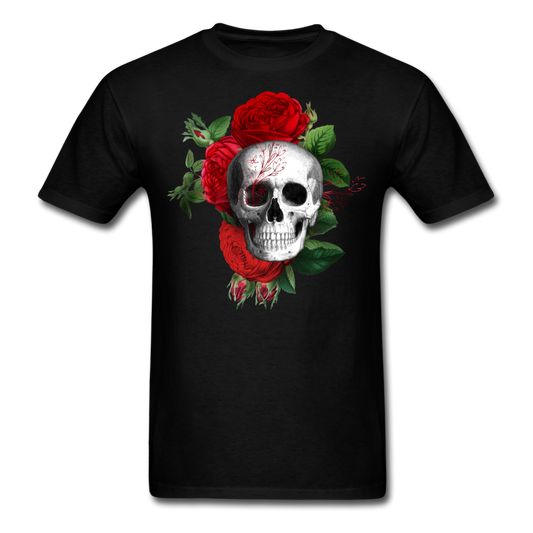 Unisex Classic Skull Roses T-Shirt - black
