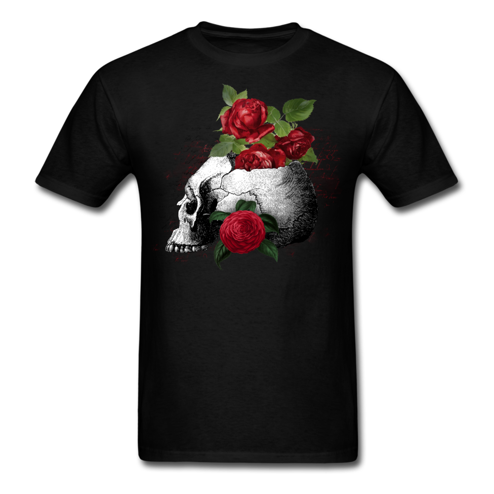 Unisex Classic Skull Bowl with Writing T-Shirt - black