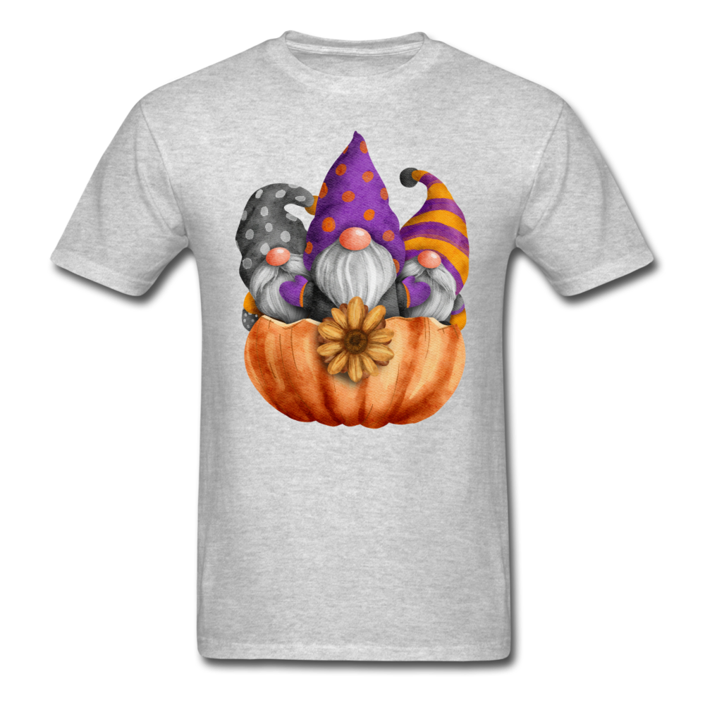 Unisex Classic Three Gnomes in Pumpkin T-Shirt - heather gray