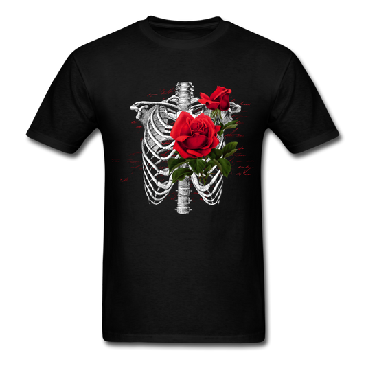 Unisex Classic Rose Heart T-Shirt - black