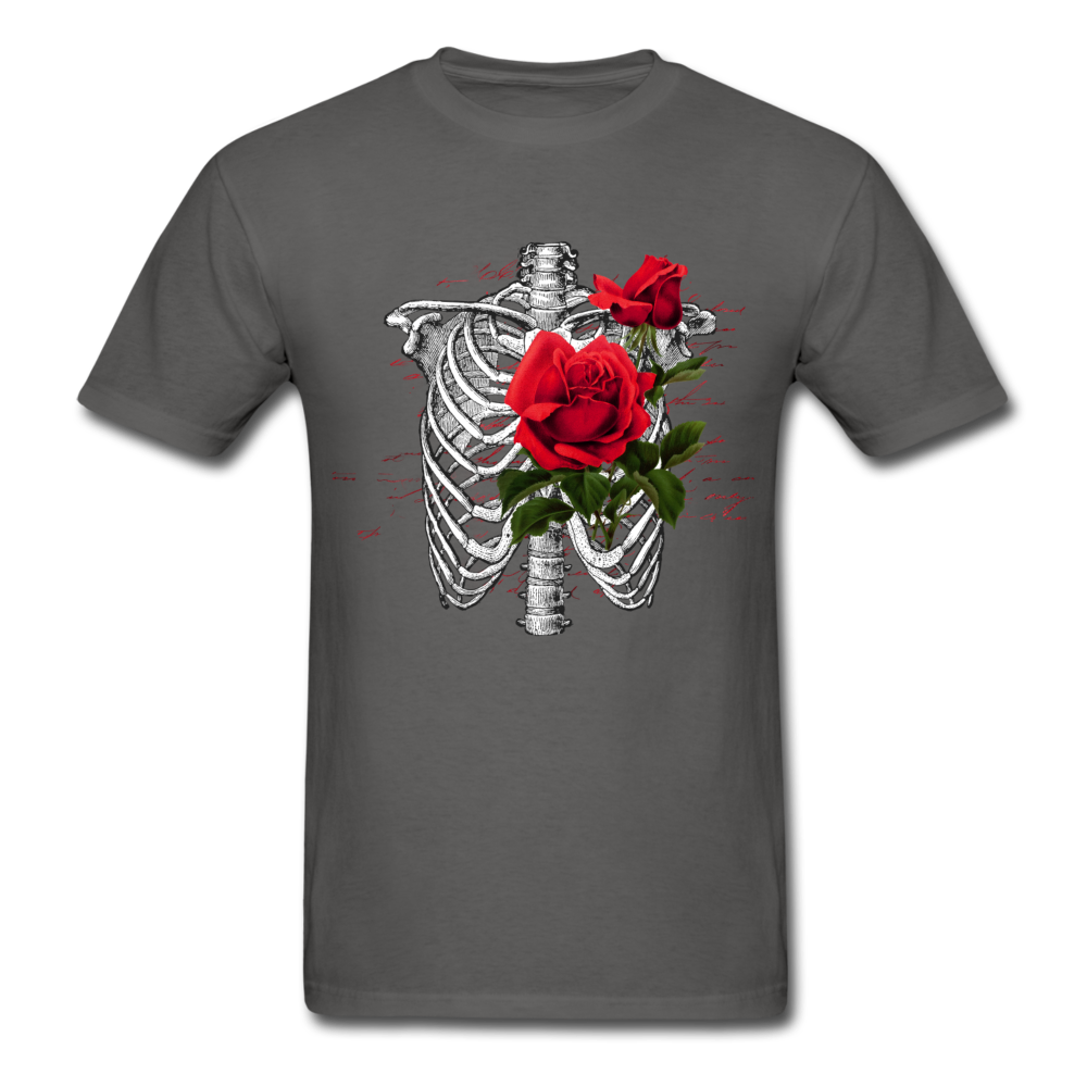 Unisex Classic Rose Heart T-Shirt - charcoal