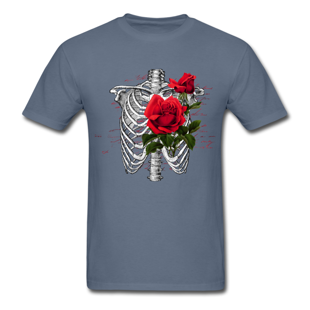 Unisex Classic Rose Heart T-Shirt - denim