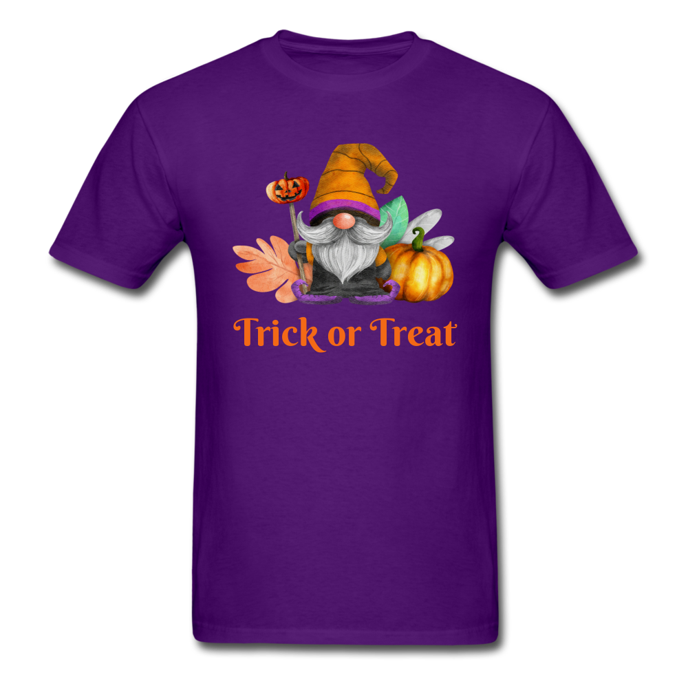 Unisex Classic Gnome Trick or Treat T-Shirt - purple