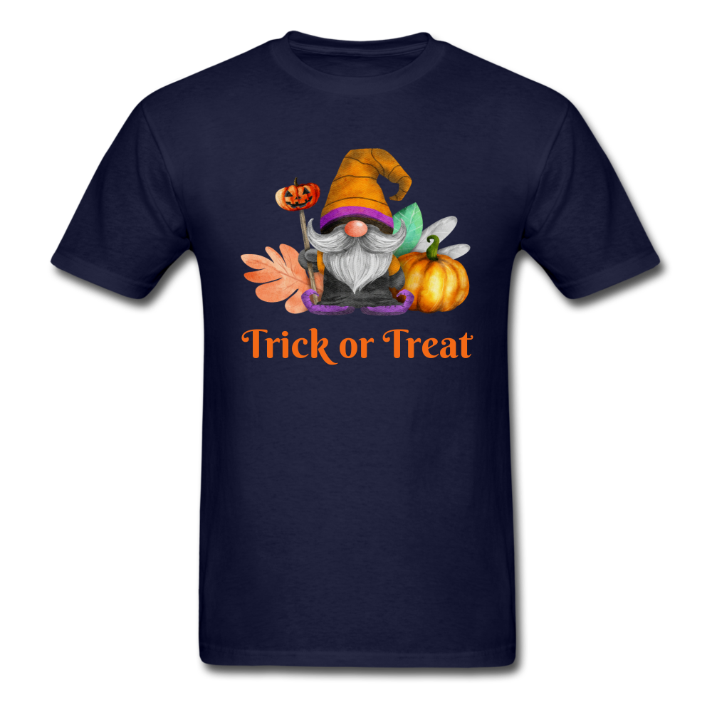 Unisex Classic Gnome Trick or Treat T-Shirt - navy