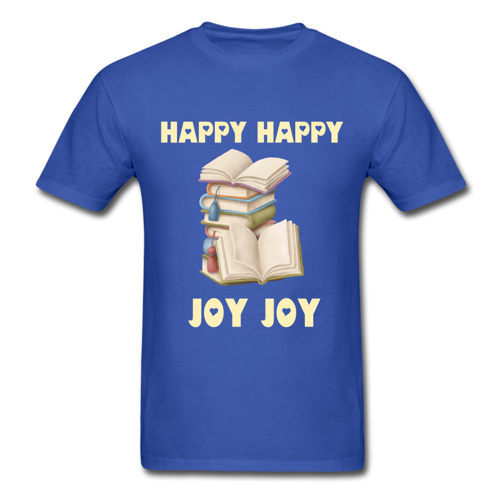 Unisex Classic Happy Happy Joy Joy Books T-Shirt - royal blue