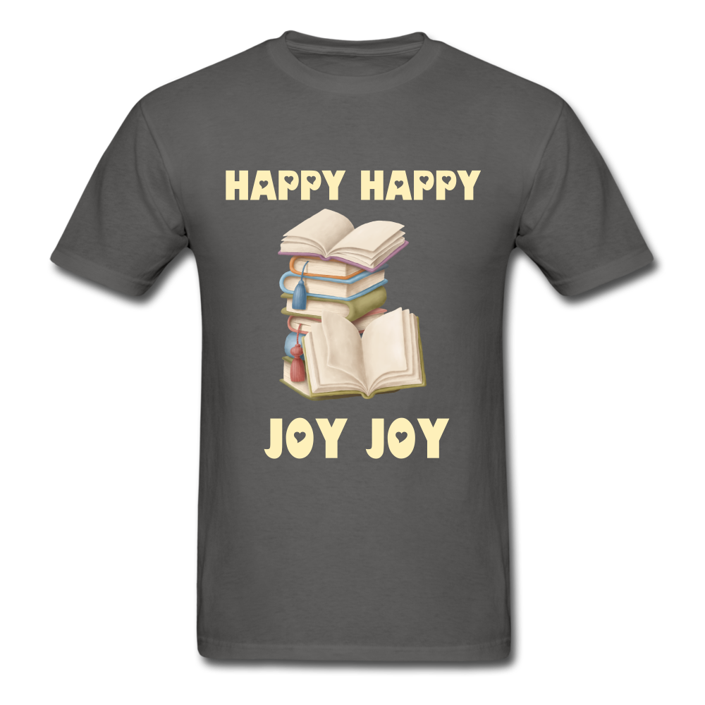 Unisex Classic Happy Happy Joy Joy Books T-Shirt - charcoal