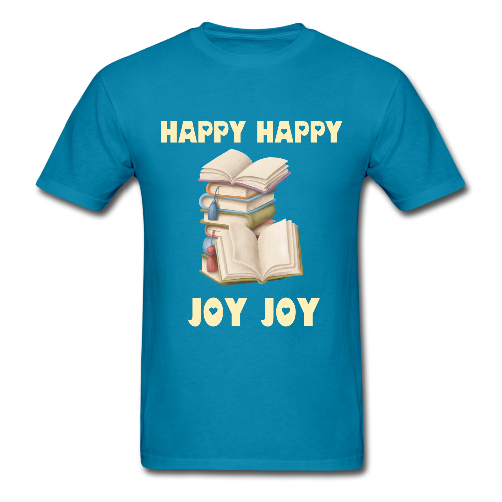 Unisex Classic Happy Happy Joy Joy Books T-Shirt - turquoise