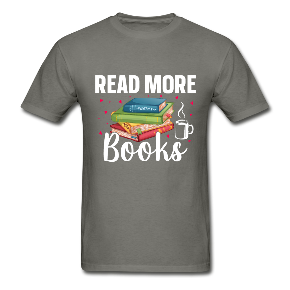 Gildan Ultra Cotton Adult Read More Books T-Shirt - charcoal