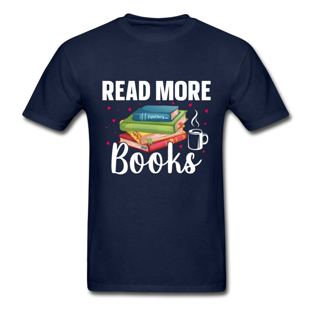 Gildan Ultra Cotton Adult Read More Books T-Shirt - navy