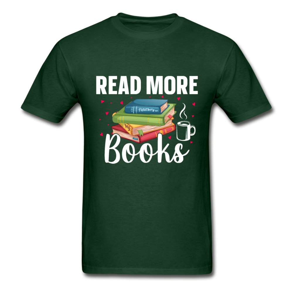Gildan Ultra Cotton Adult Read More Books T-Shirt - forest green