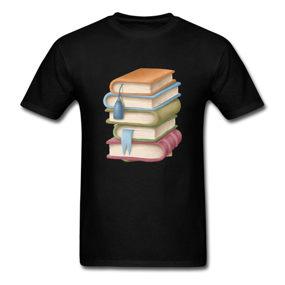 Unisex Classic Book Stack T-Shirt - black