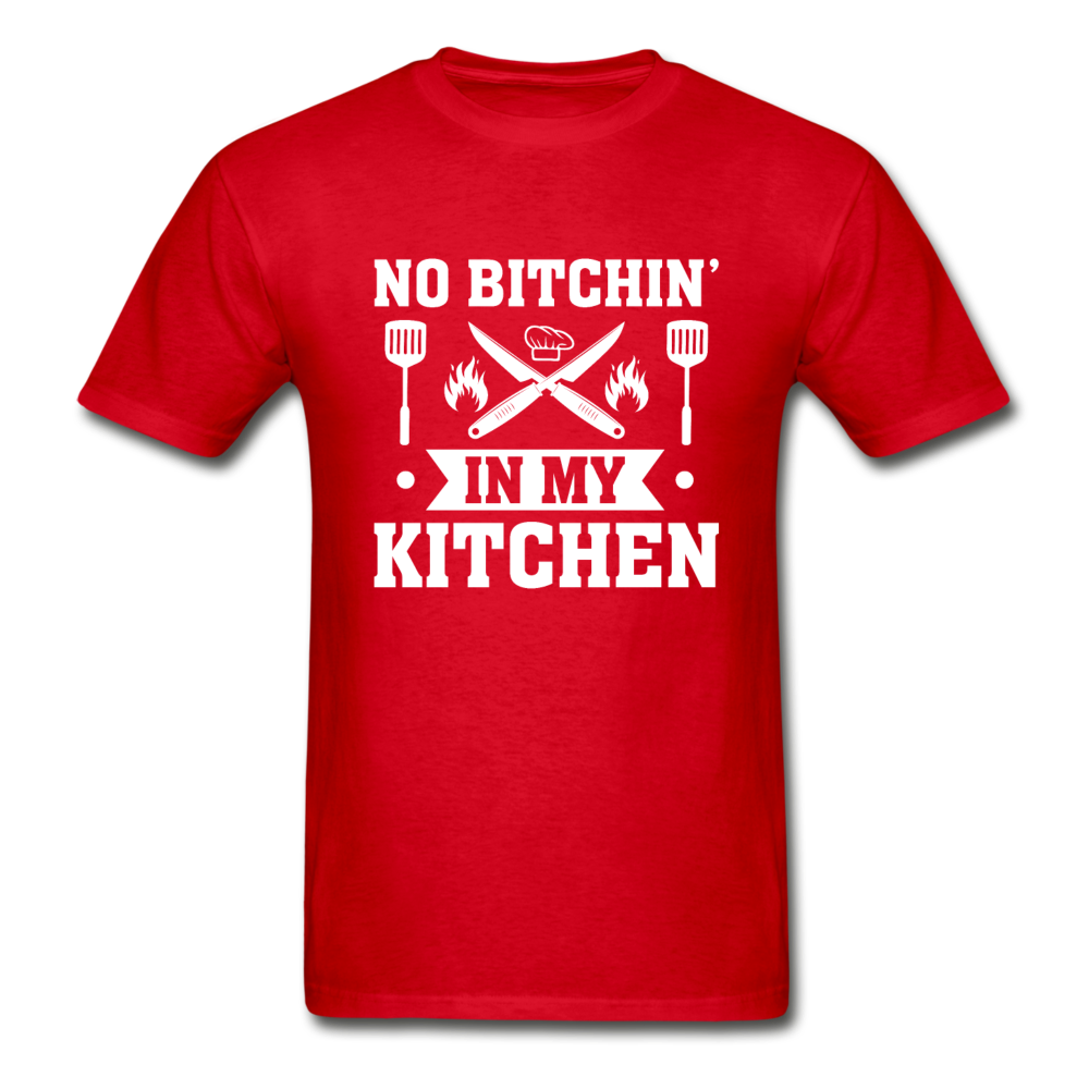 Gildan Ultra Cotton Adult No Bitchin' in My Kitchen T-Shirt - red