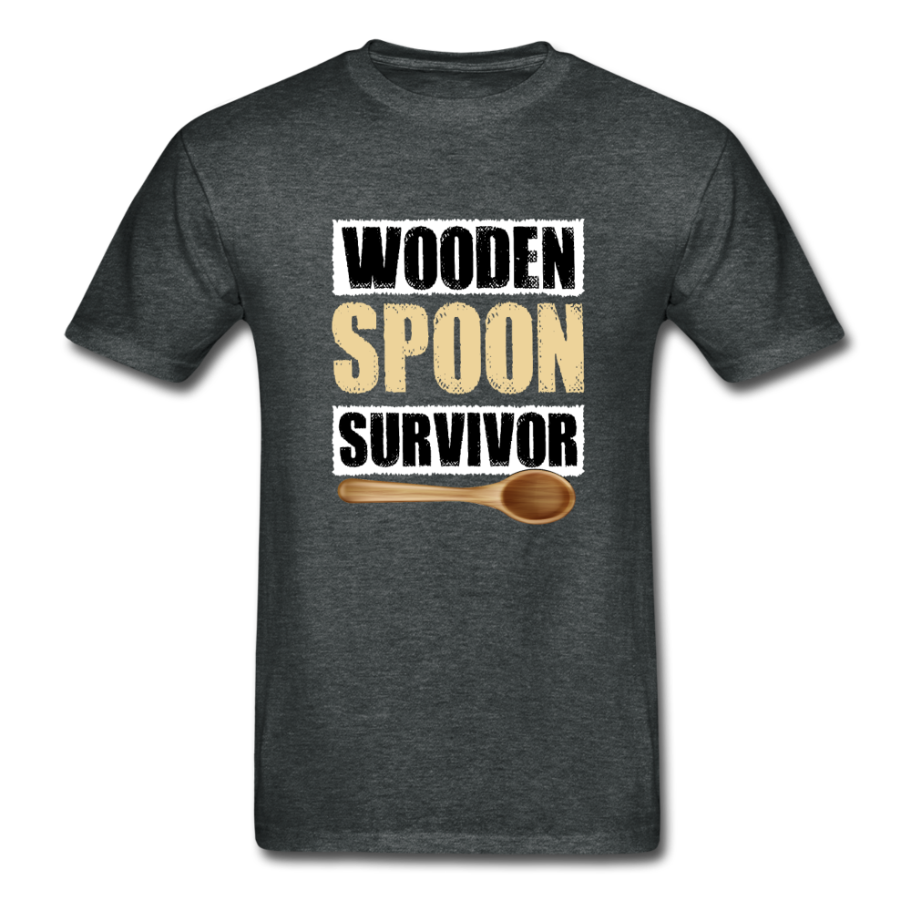 Gildan Ultra Cotton Adult Wooden Spoon Survivor T-Shirt - deep heather