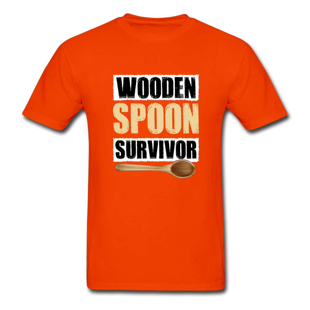 Gildan Ultra Cotton Adult Wooden Spoon Survivor T-Shirt - orange