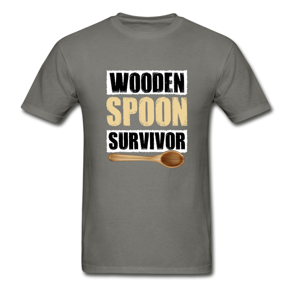 Gildan Ultra Cotton Adult Wooden Spoon Survivor T-Shirt - charcoal