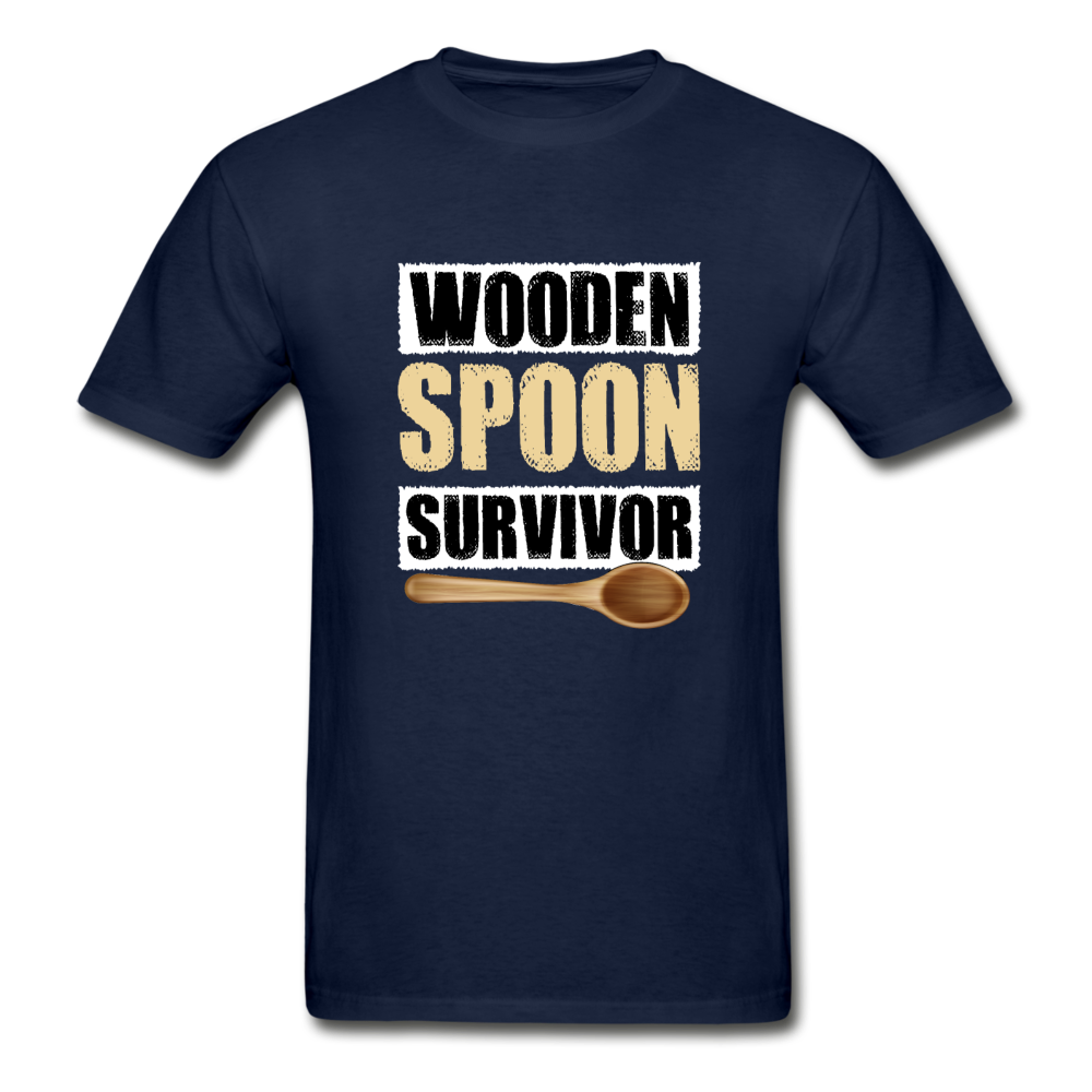 Gildan Ultra Cotton Adult Wooden Spoon Survivor T-Shirt - navy