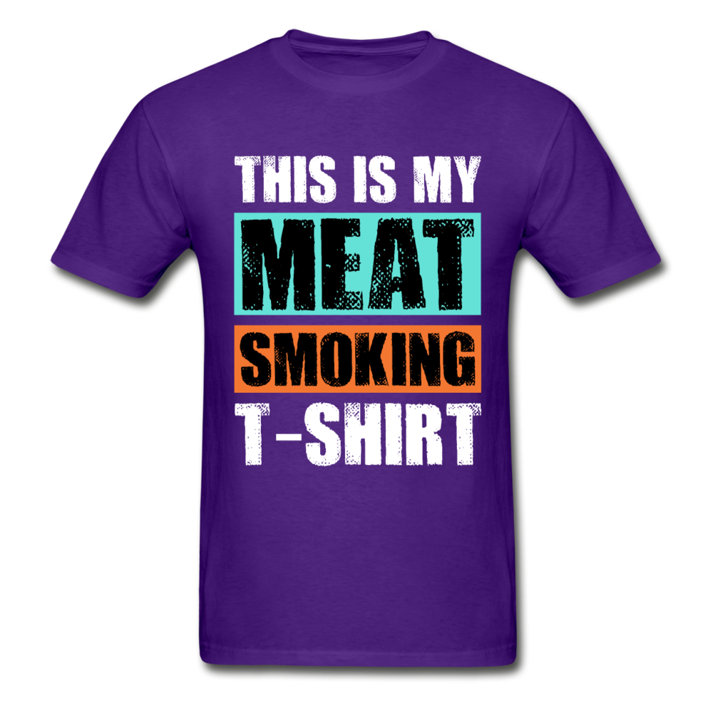 Gildan Ultra Cotton Adult Meat Smoking T-Shirt - purple