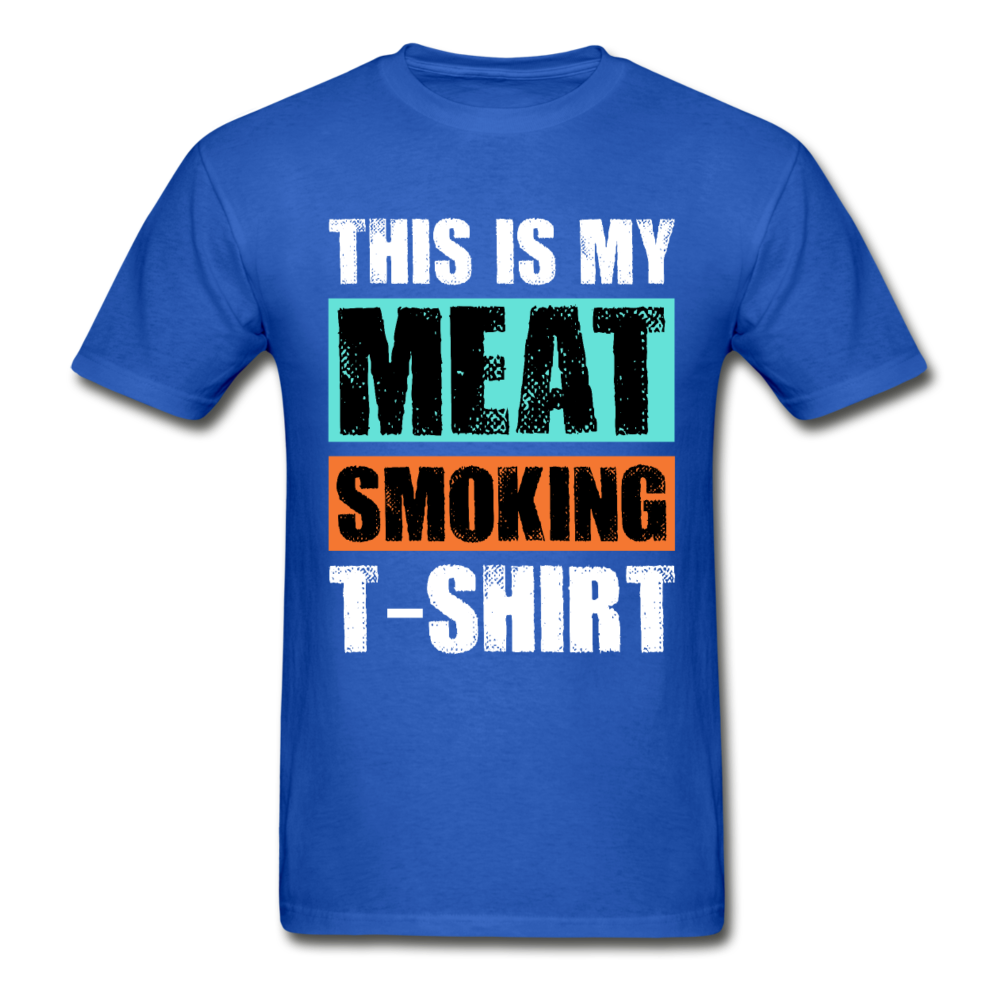 Gildan Ultra Cotton Adult Meat Smoking T-Shirt - royal blue