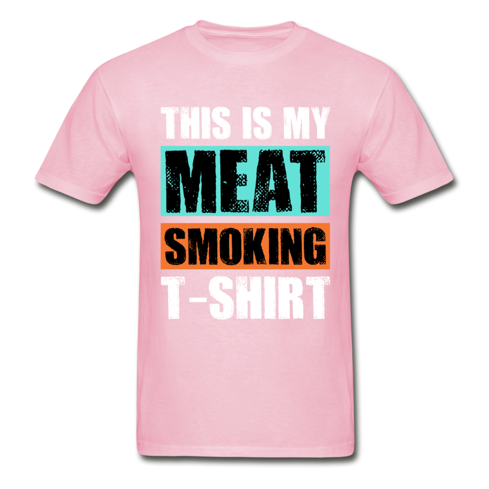 Gildan Ultra Cotton Adult Meat Smoking T-Shirt - light pink