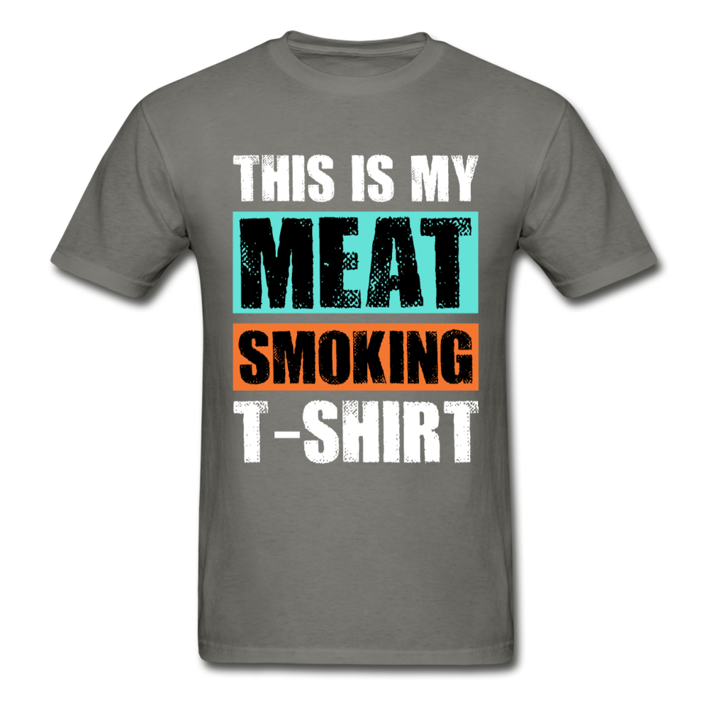 Gildan Ultra Cotton Adult Meat Smoking T-Shirt - charcoal