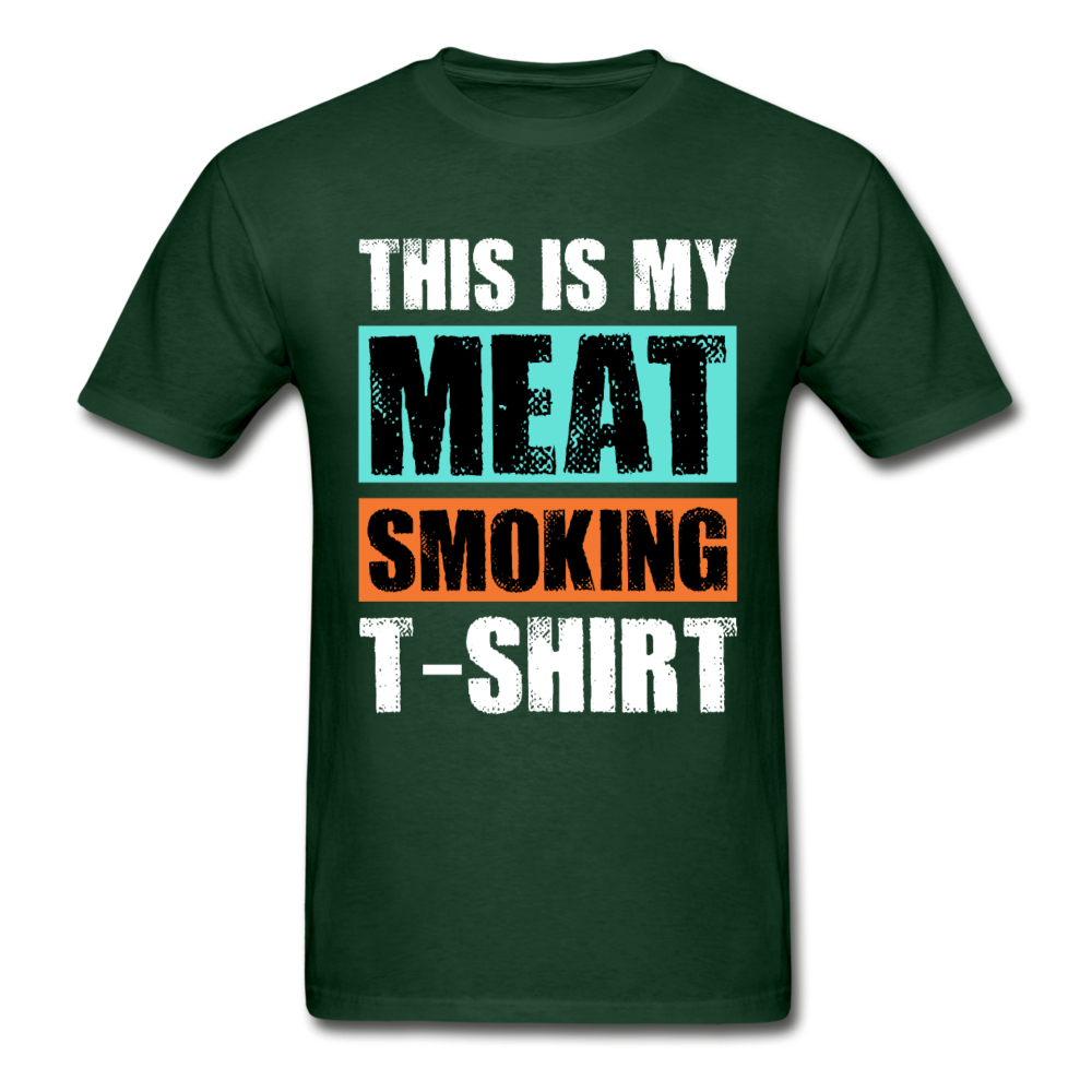 Gildan Ultra Cotton Adult Meat Smoking T-Shirt - forest green