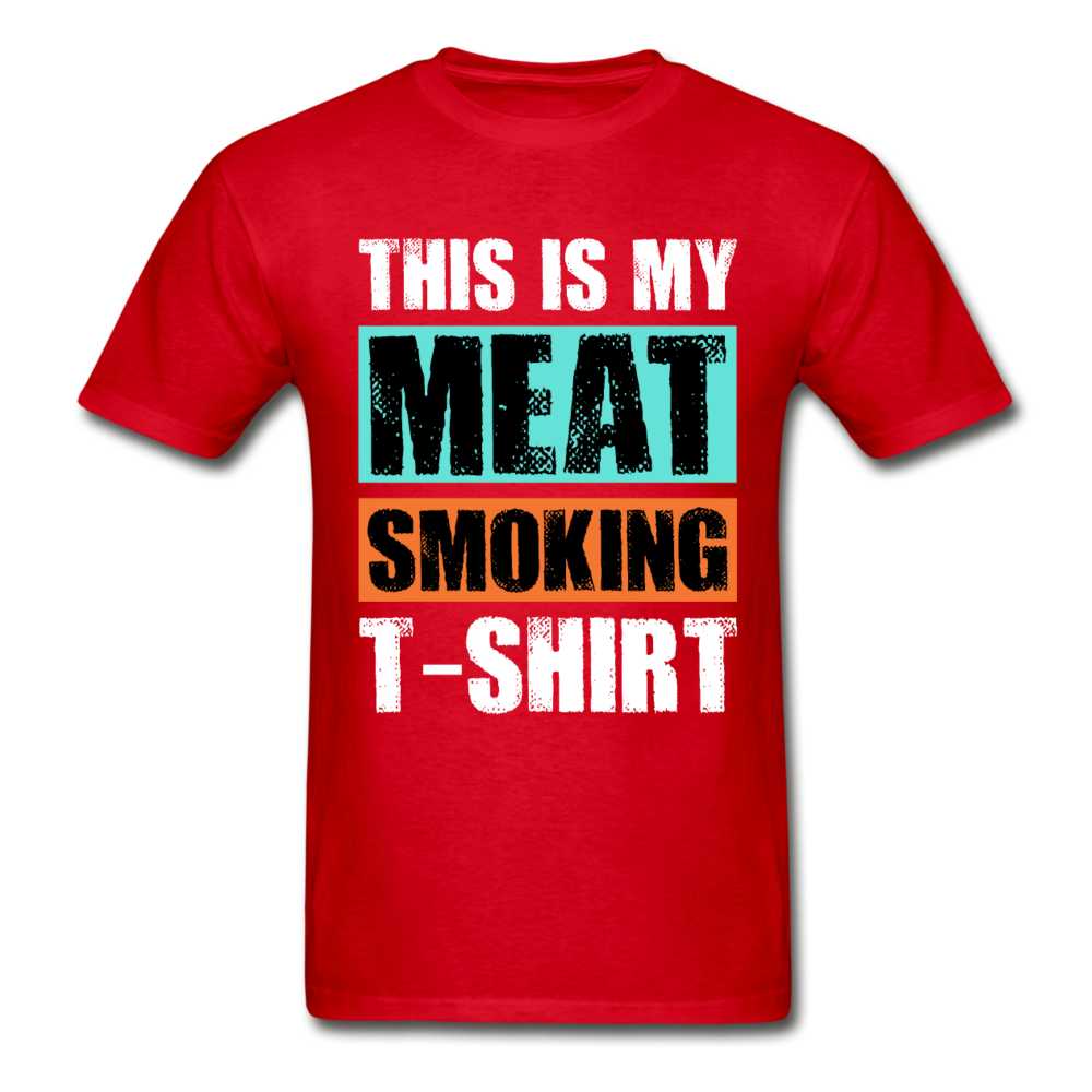 Gildan Ultra Cotton Adult Meat Smoking T-Shirt - red