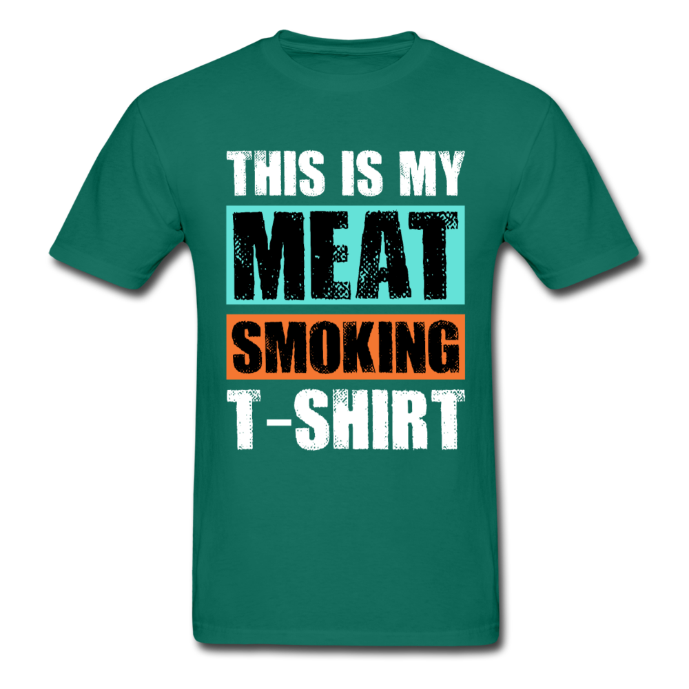 Gildan Ultra Cotton Adult Meat Smoking T-Shirt - petrol