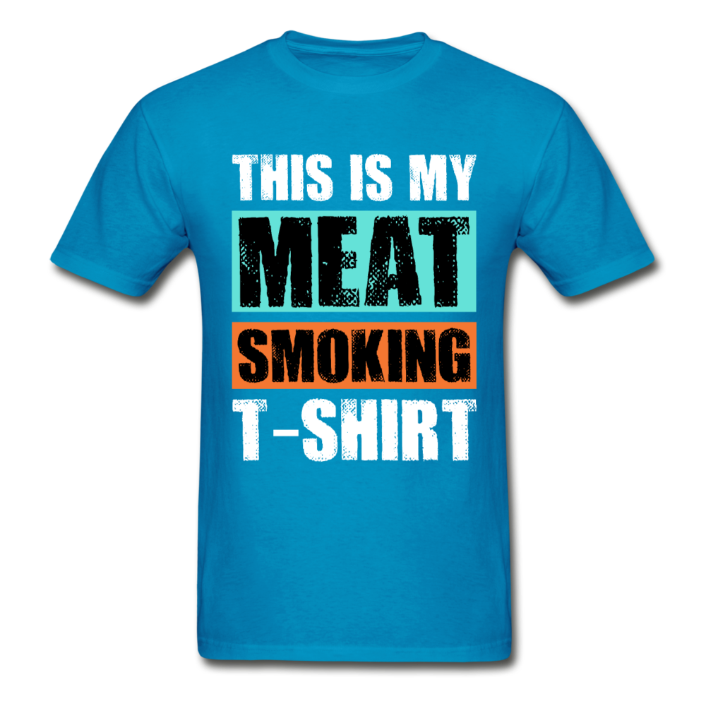 Gildan Ultra Cotton Adult Meat Smoking T-Shirt - turquoise